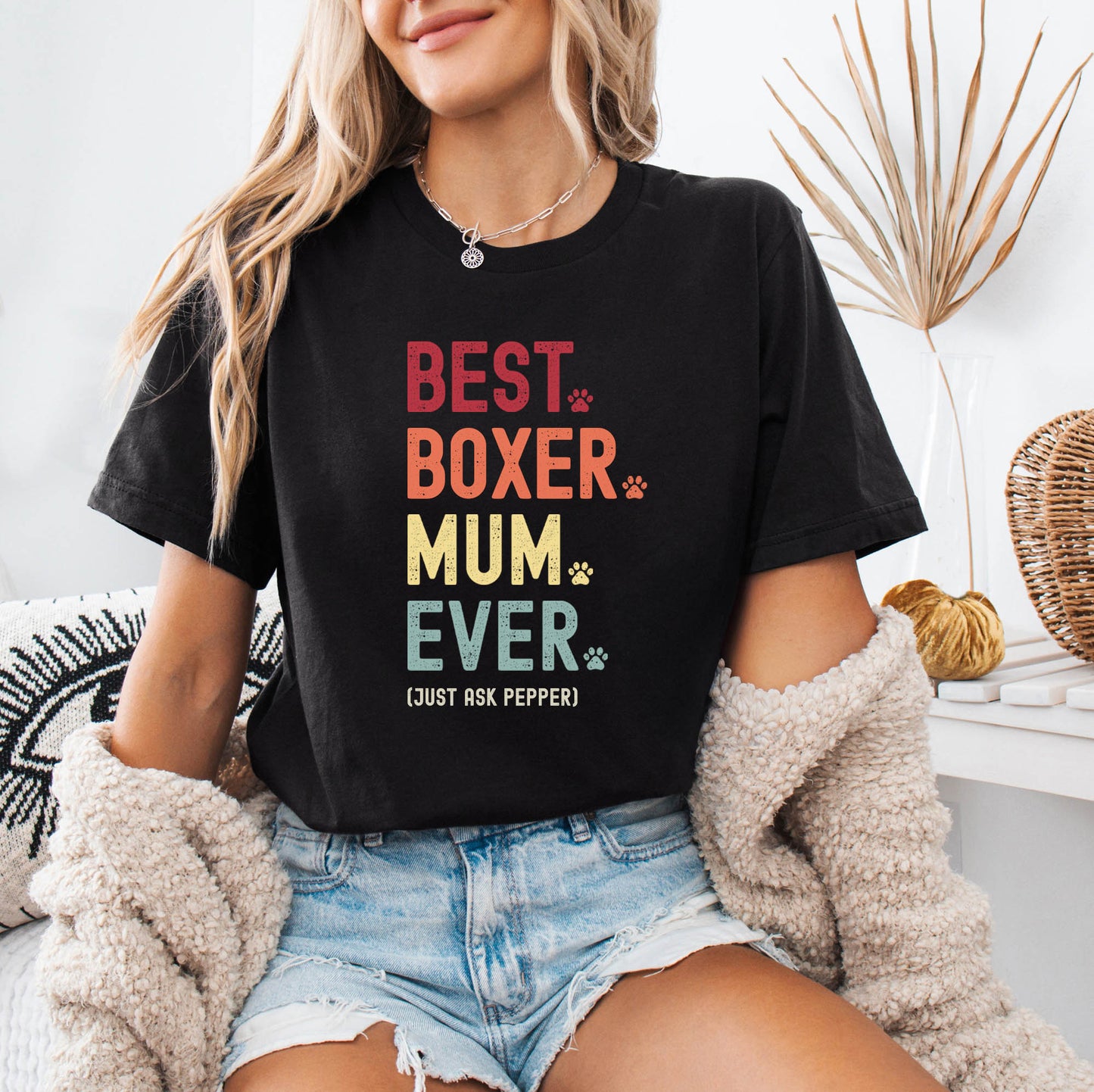 Boxer Mum Just Ask Shirt