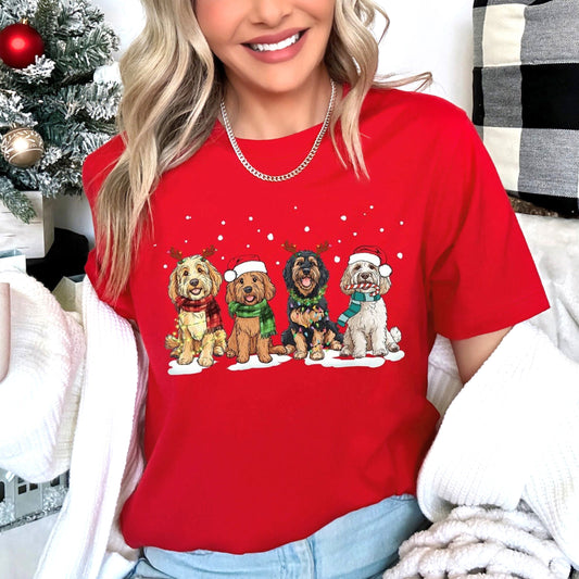 Cockapoos In Row Christmas Shirt