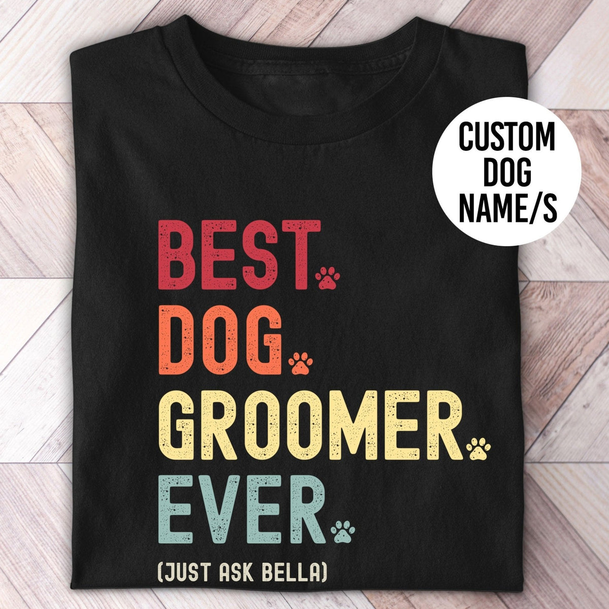 Best dog groomer ever custom retro tshirt