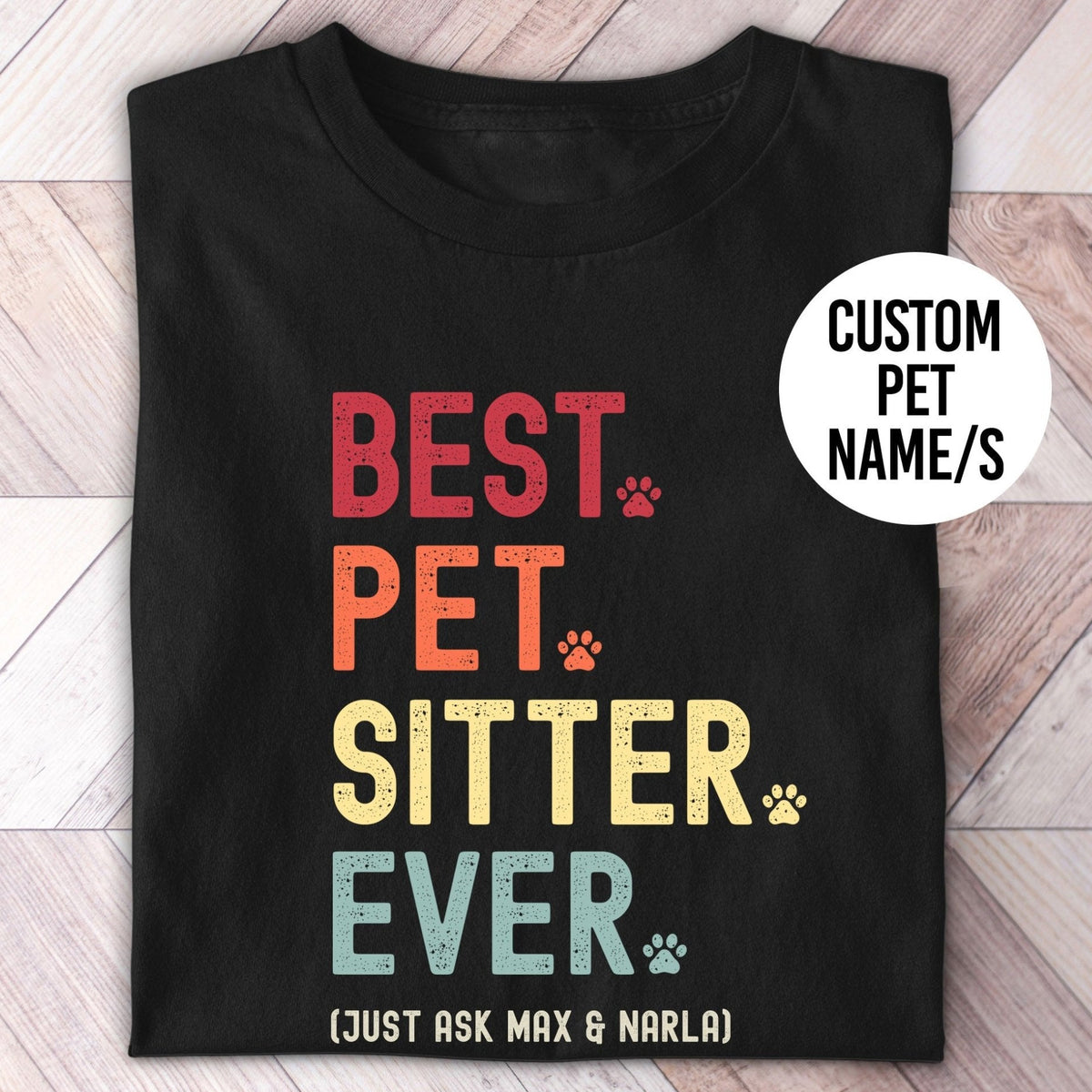 Best pet sitter custom retro t-shirt 