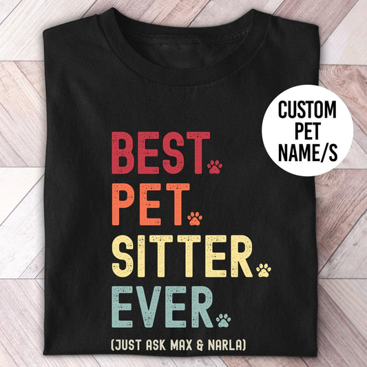 Best pet sitter custom retro t-shirt 