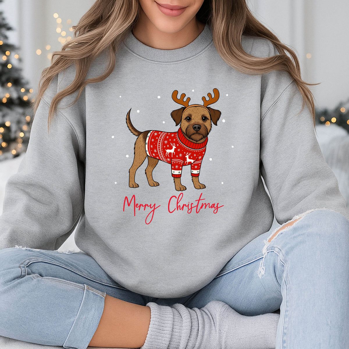Border Terrier Christmas Sweatshirt