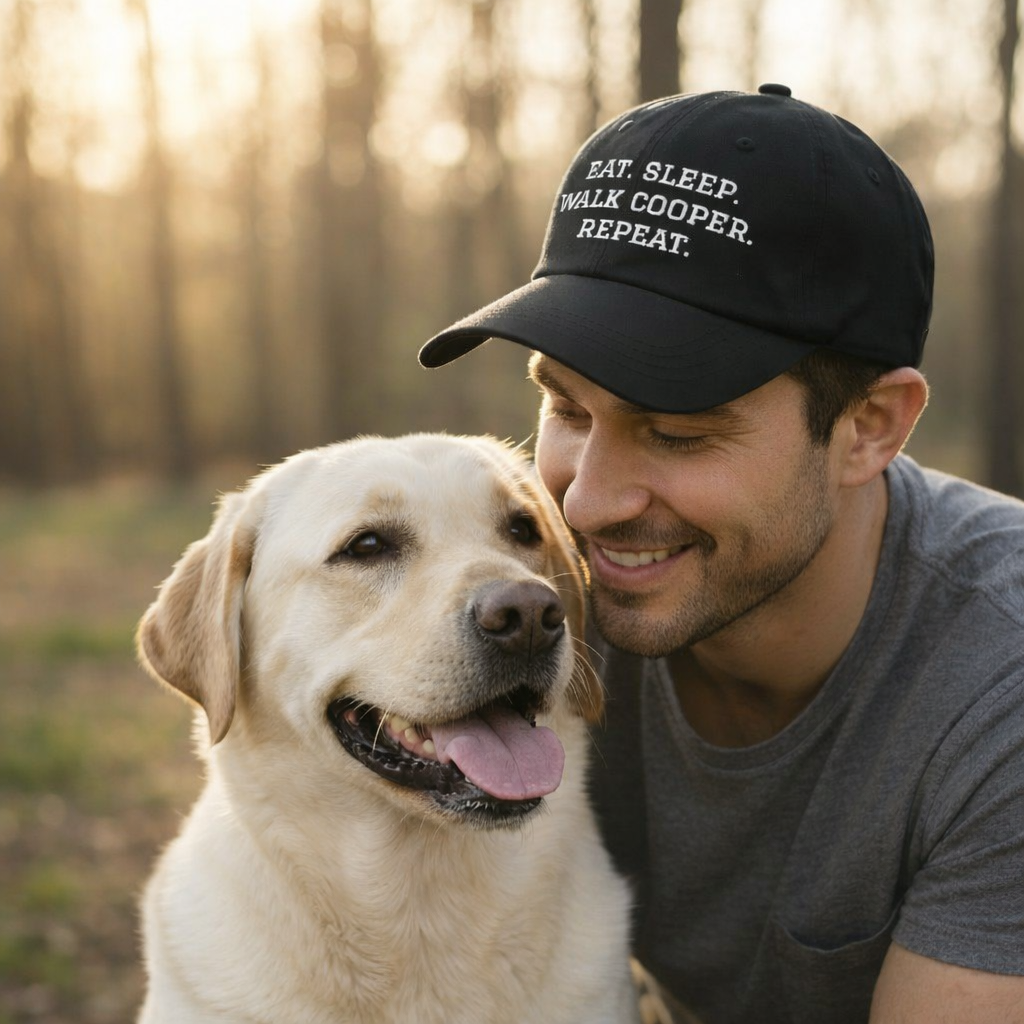Custom Name Eat Sleep Walk Dog Cap