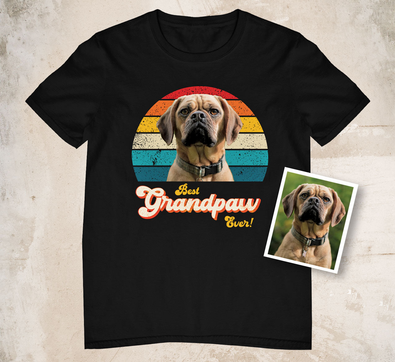 Grandpaw Photo Retro Shirt