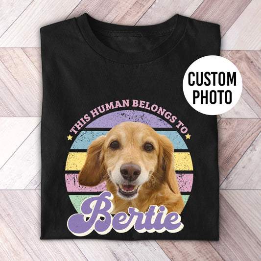 Pastels This Human Belongs To Photo Retro Shirt