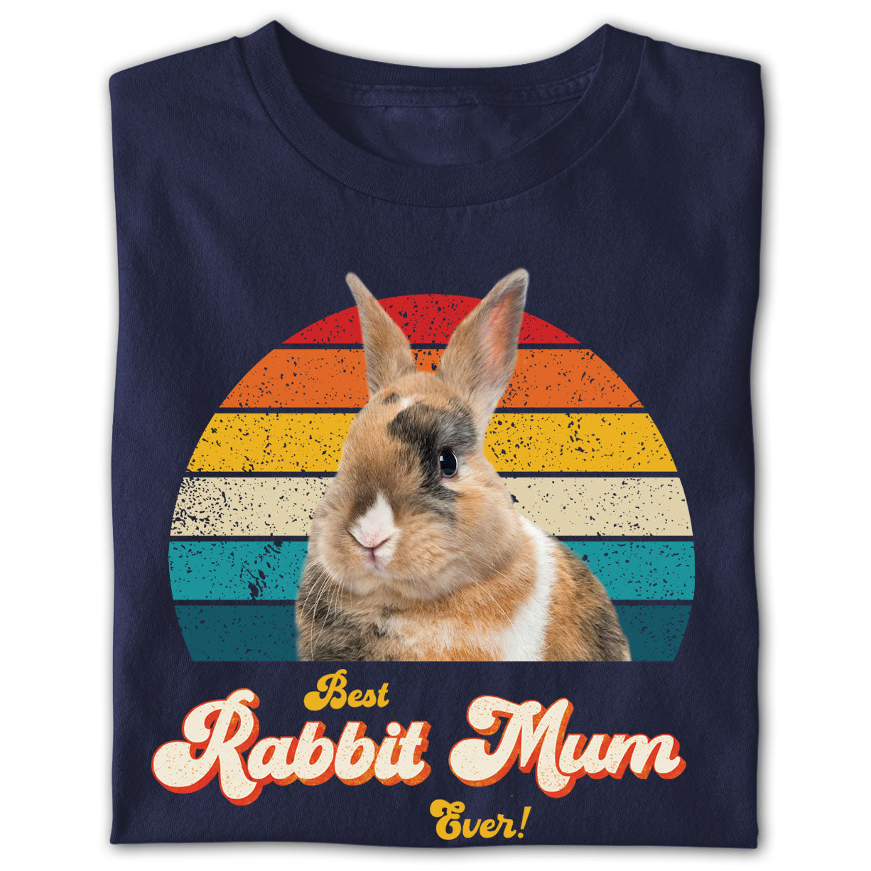 Rabbit Mum Photo Retro Shirt