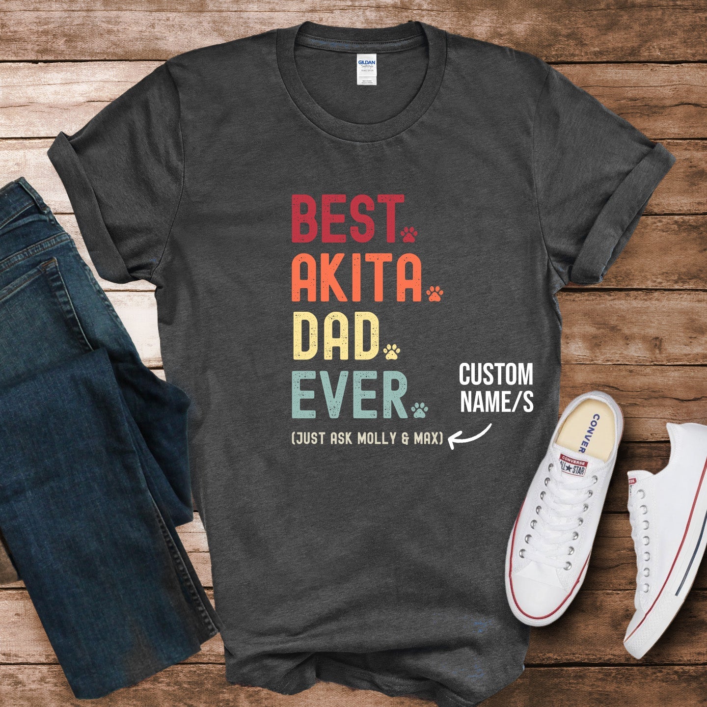 Akita Dad Just Ask Shirt - Hi Doggi