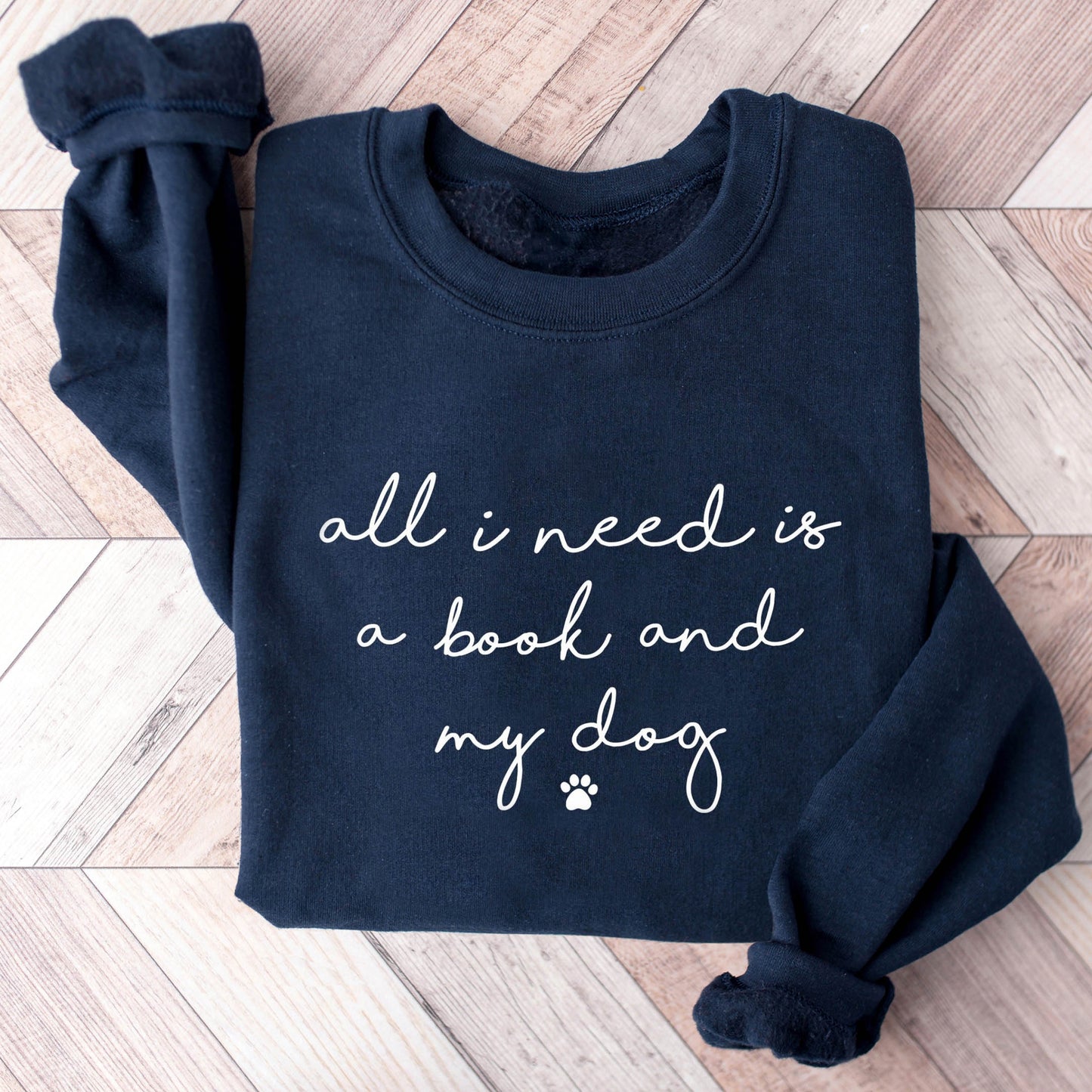 Book and Dog Sweatshirt
