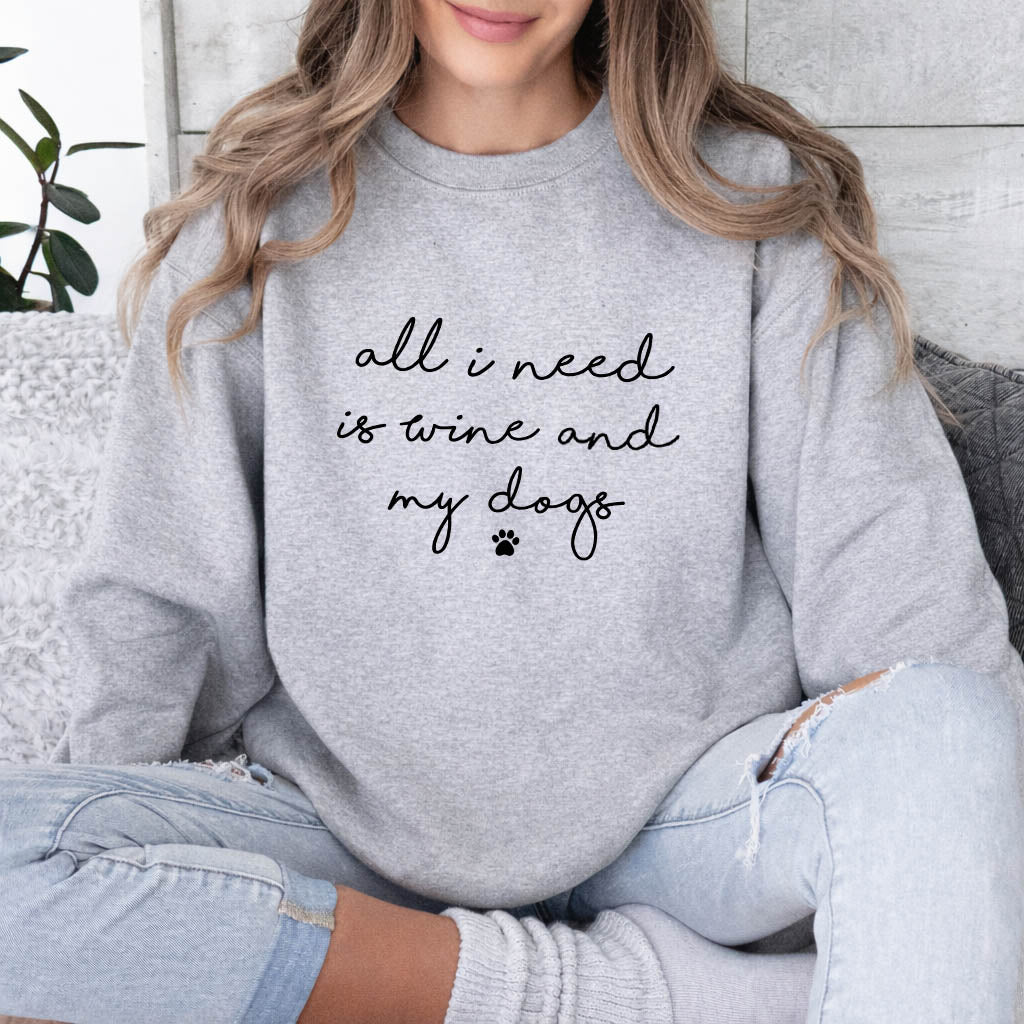 Wine and Dog Sweatshirt