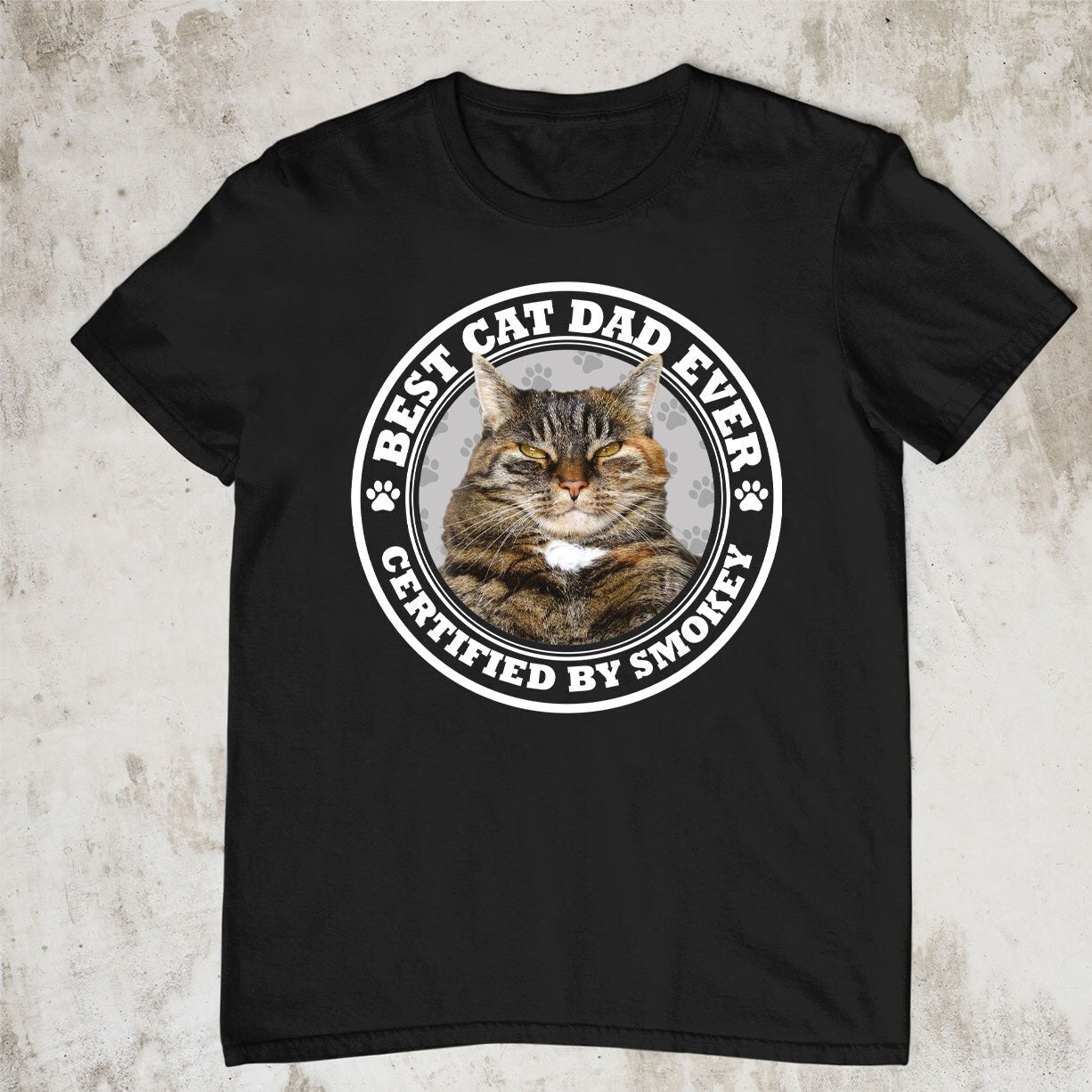 Certified Best Cat Dad Photo Shirt