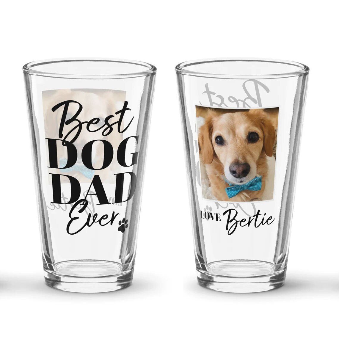 Best Dog Dad Ever Pint Glass - Hi Doggi