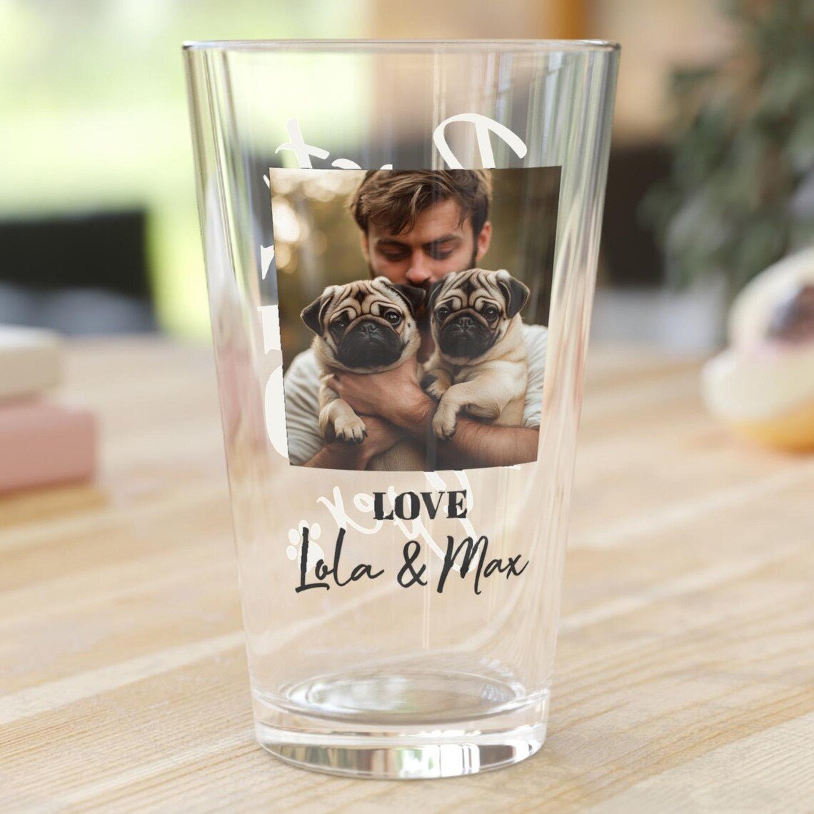 Best Dog Dad Ever Pint Glass - Hi Doggi