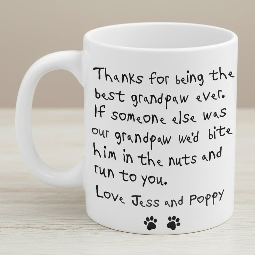 Best Grandpaw Photo Mug - Hi Doggi