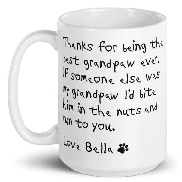 Best Grandpaw Photo Mug - Hi Doggi
