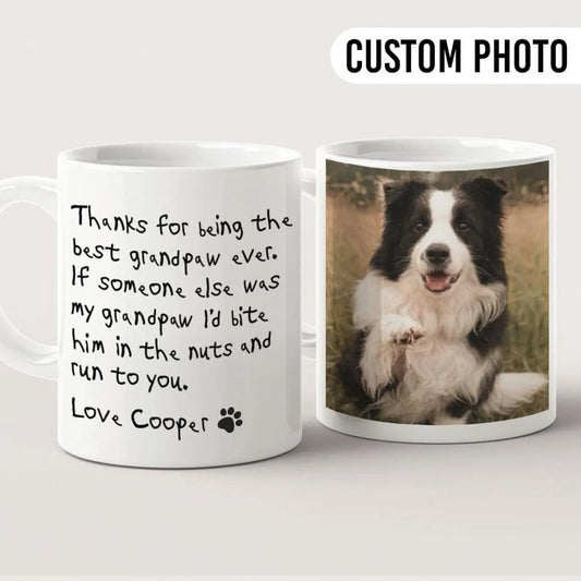 Best Grandpaw Photo Mug - Hi Doggi