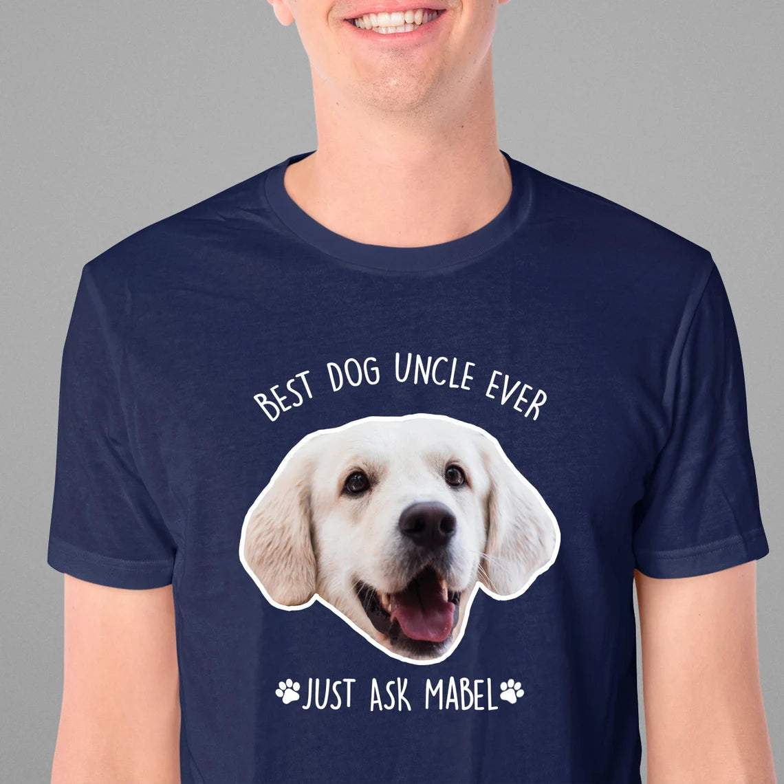 Best Dog Uncle Face Photo Shirt