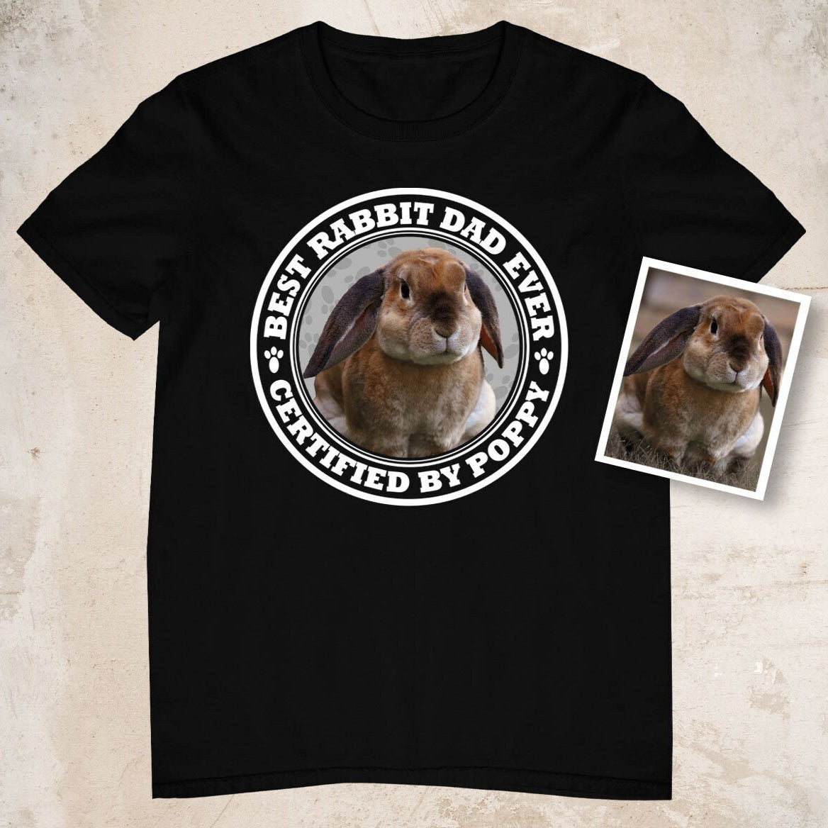 Certified Best Rabbit Dad Photo Shirt