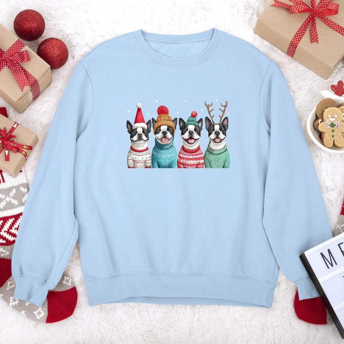 Boston Terrier Christmas Sweatshirt