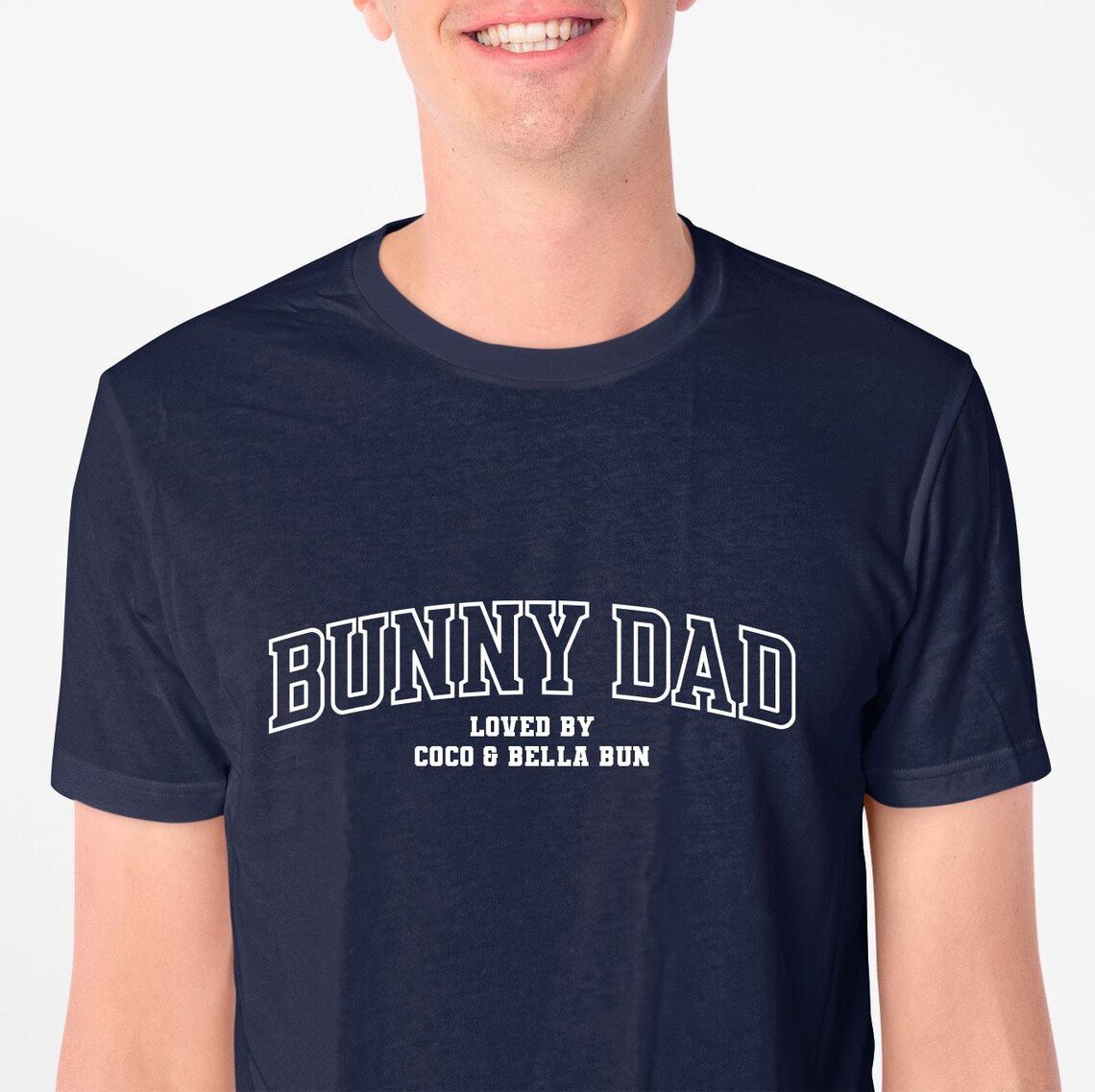 Bunny Dad Custom Varsity Shirt - Hi Doggi