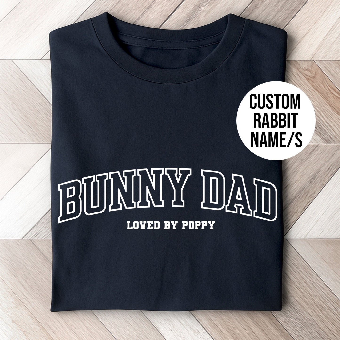 Bunny Dad Custom Varsity Shirt - Hi Doggi