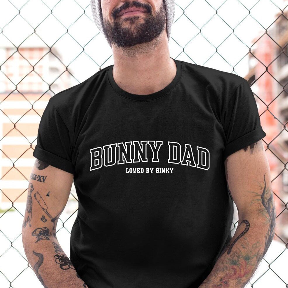 Bunny Dad Custom Varsity Shirt - Hi Doggi