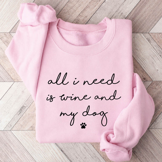 Wine and Dog Sweatshirt