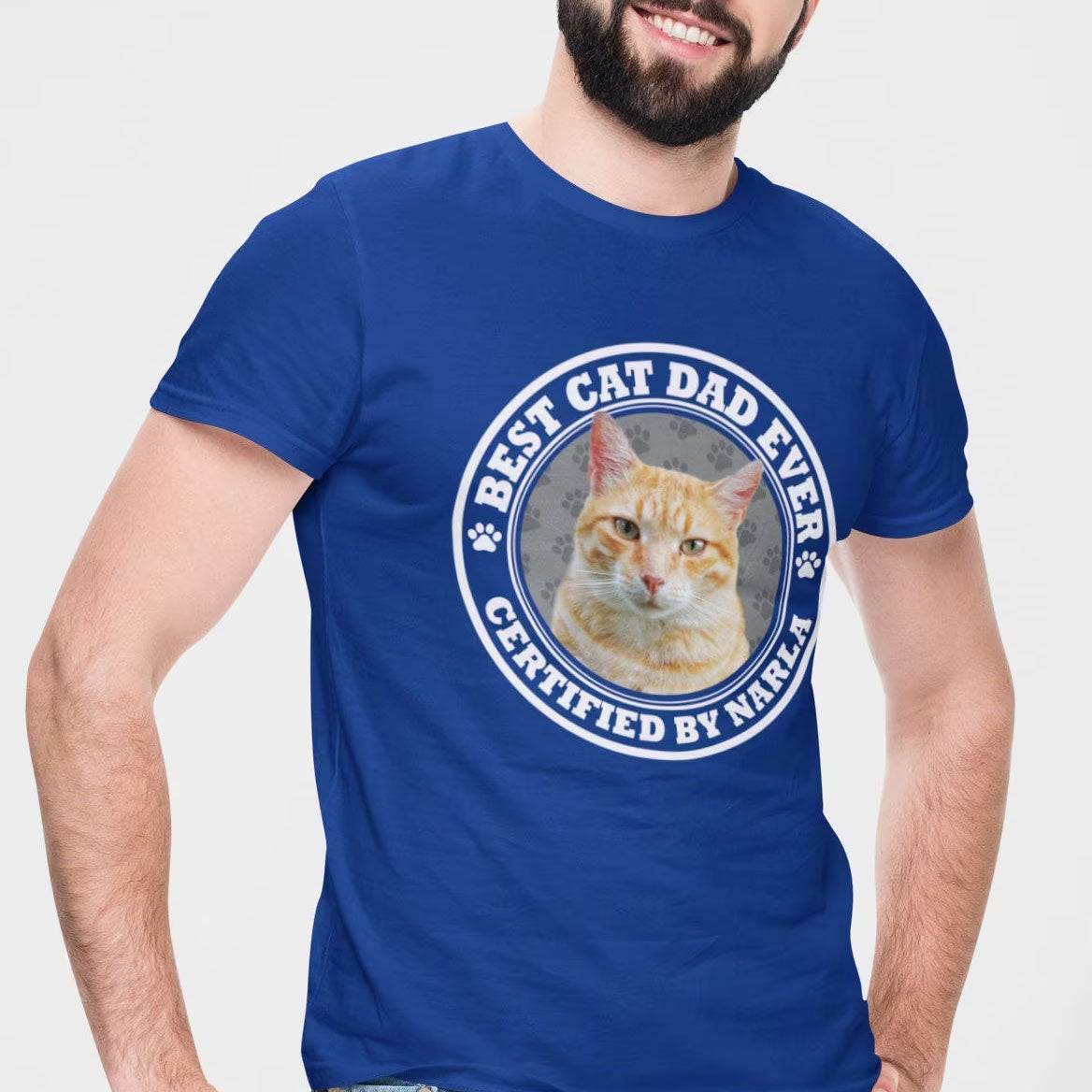 Certified Best Cat Dad Photo Shirt