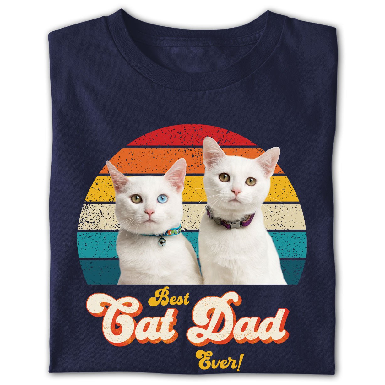 Cat Dad Photo Retro Shirt - Hi Doggi