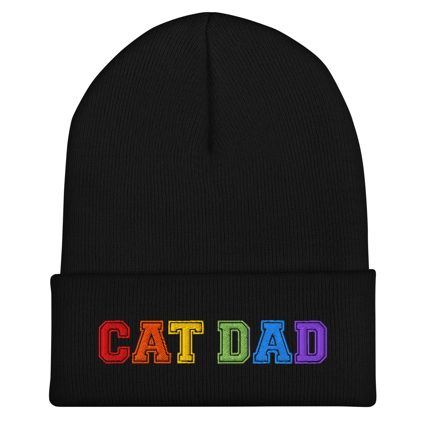 Cat Dad Rainbow Beanie - Hi Doggi