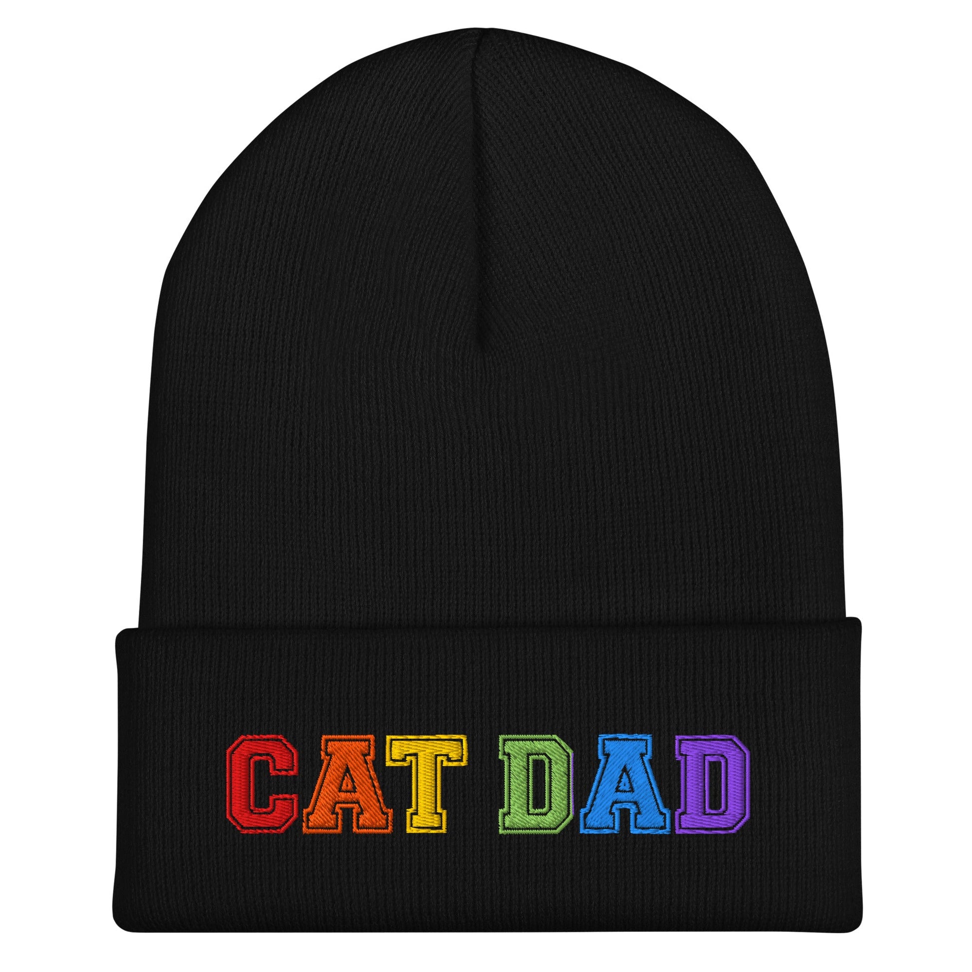 Cat Dad Rainbow Beanie - Hi Doggi