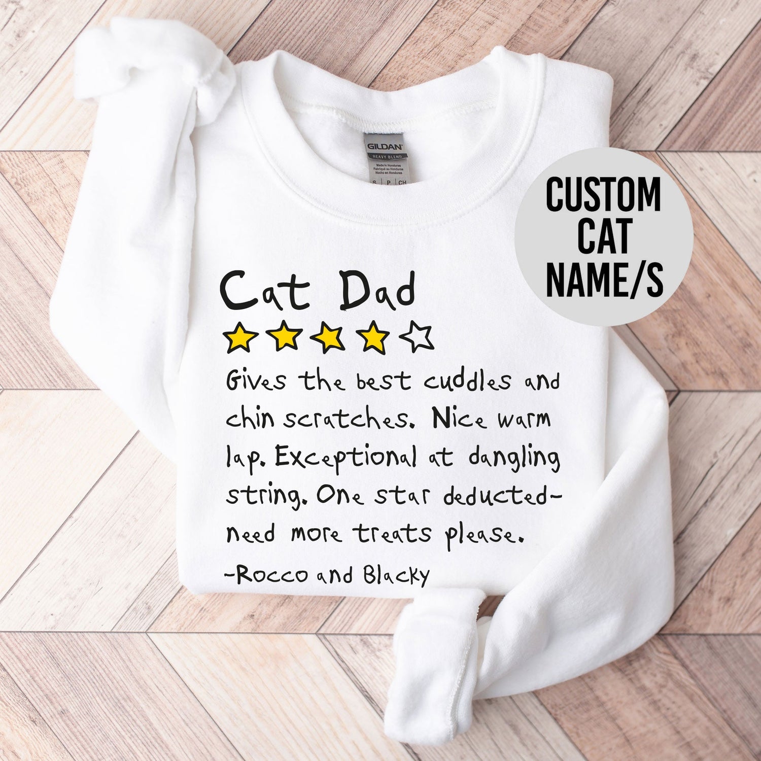 Cat Dad Review Sweatshirt - Hi Doggi