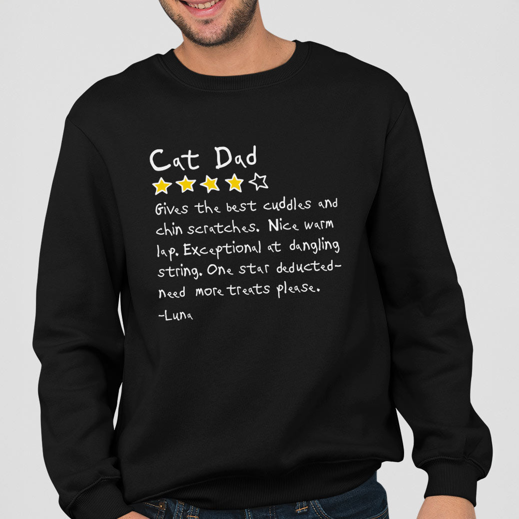 Cat Dad Review Sweatshirt - Hi Doggi