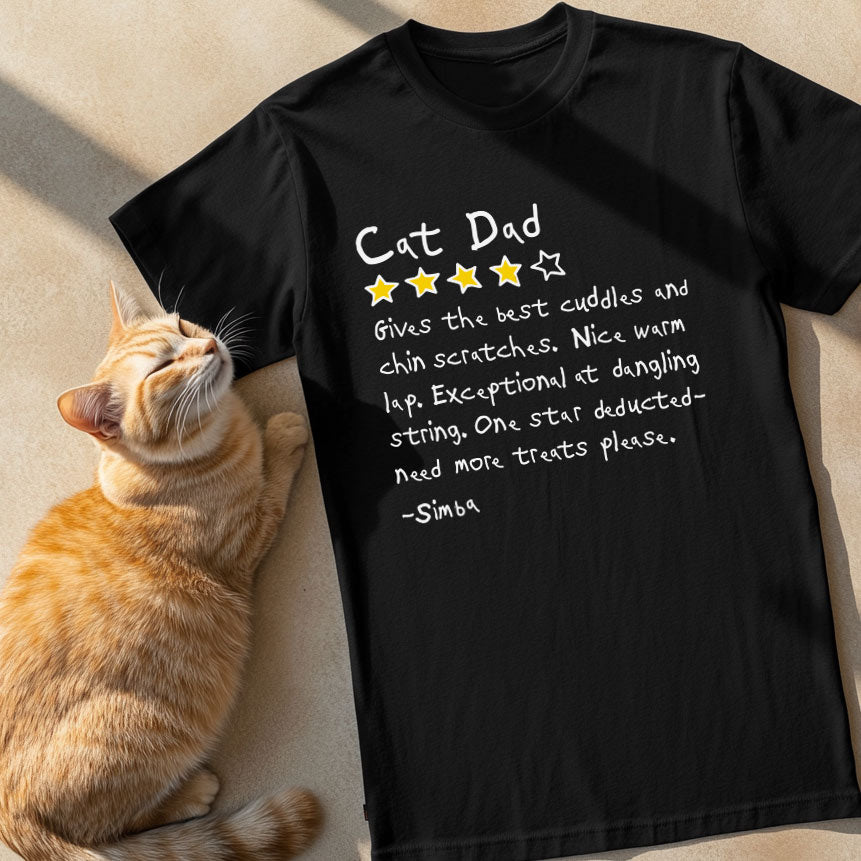 Cat Dad Review Shirt