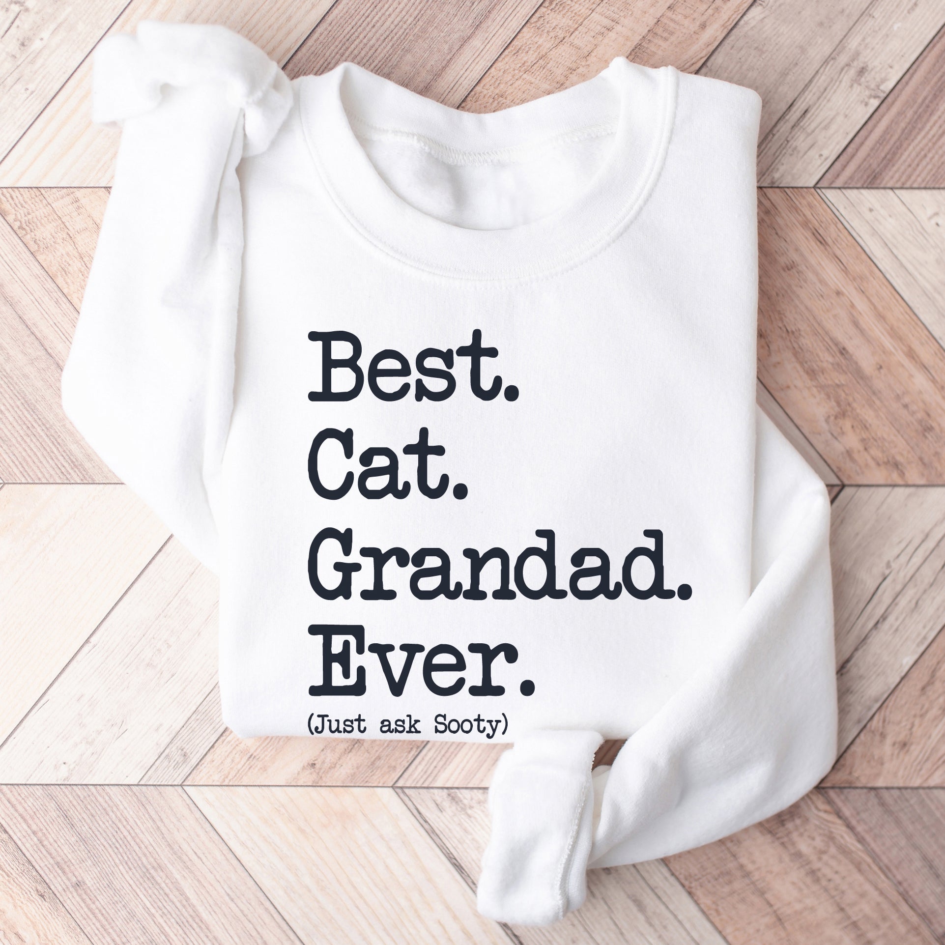 Cat Grandad Type Sweatshirt - Hi Doggi