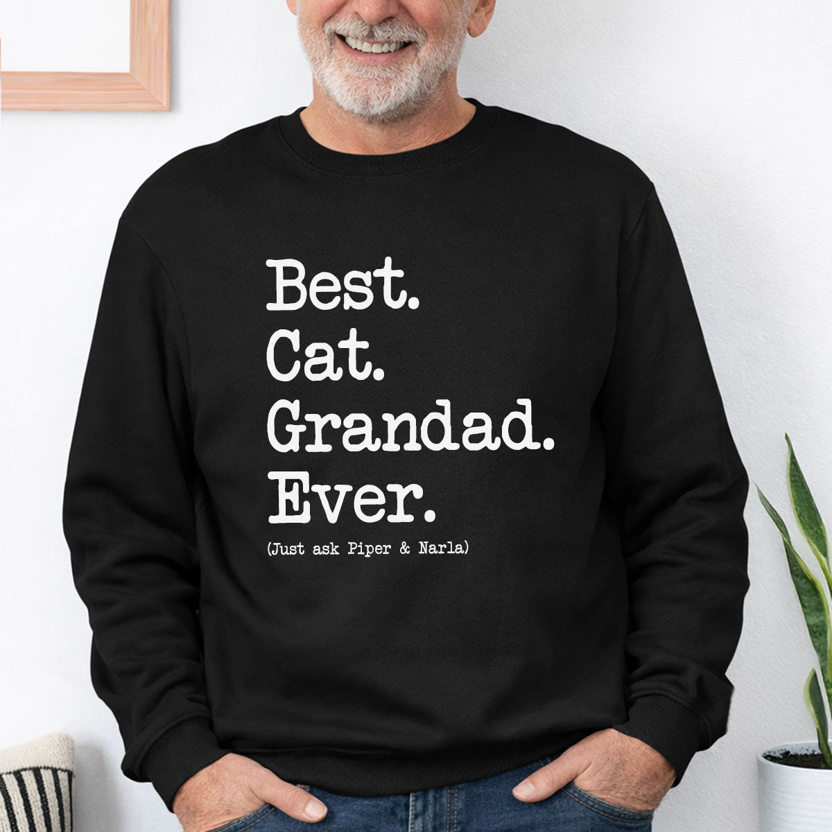 Cat Grandad Type Sweatshirt - Hi Doggi