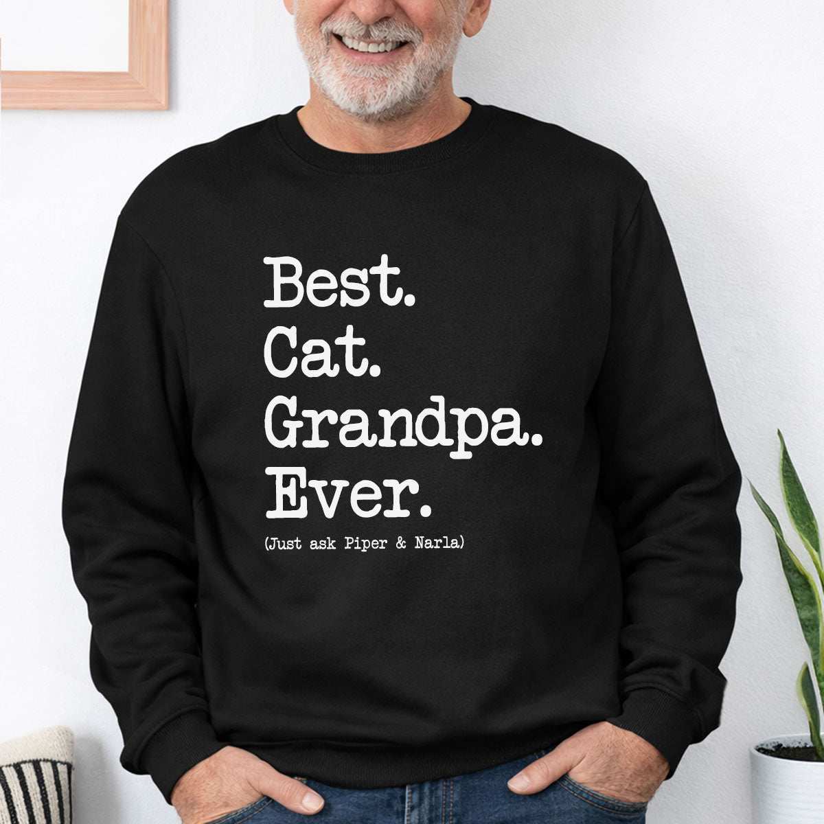 Cat Grandpa Type Sweatshirt - Hi Doggi