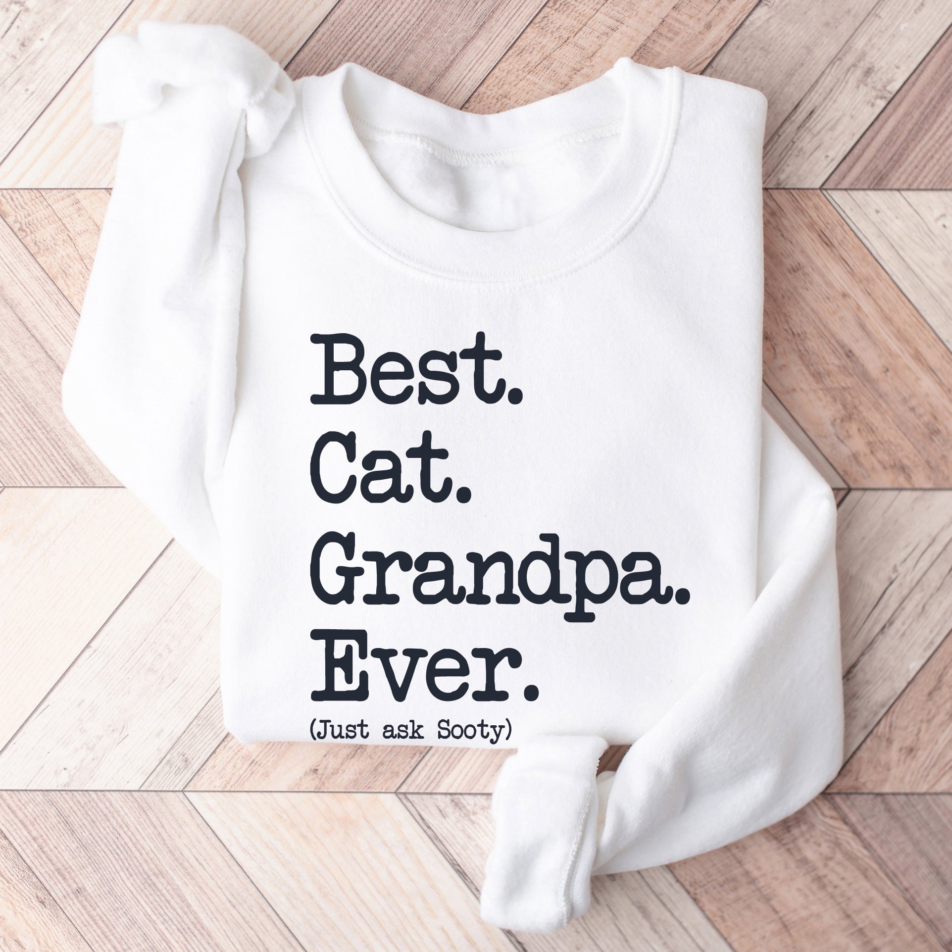 Cat Grandpa Type Sweatshirt - Hi Doggi