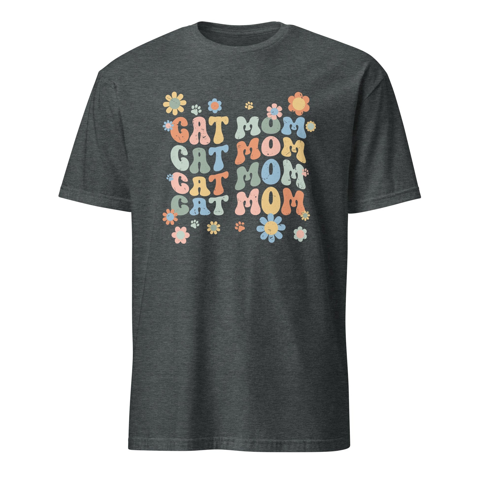 Cat Mom Groovy Text Shirt - Hi Doggi