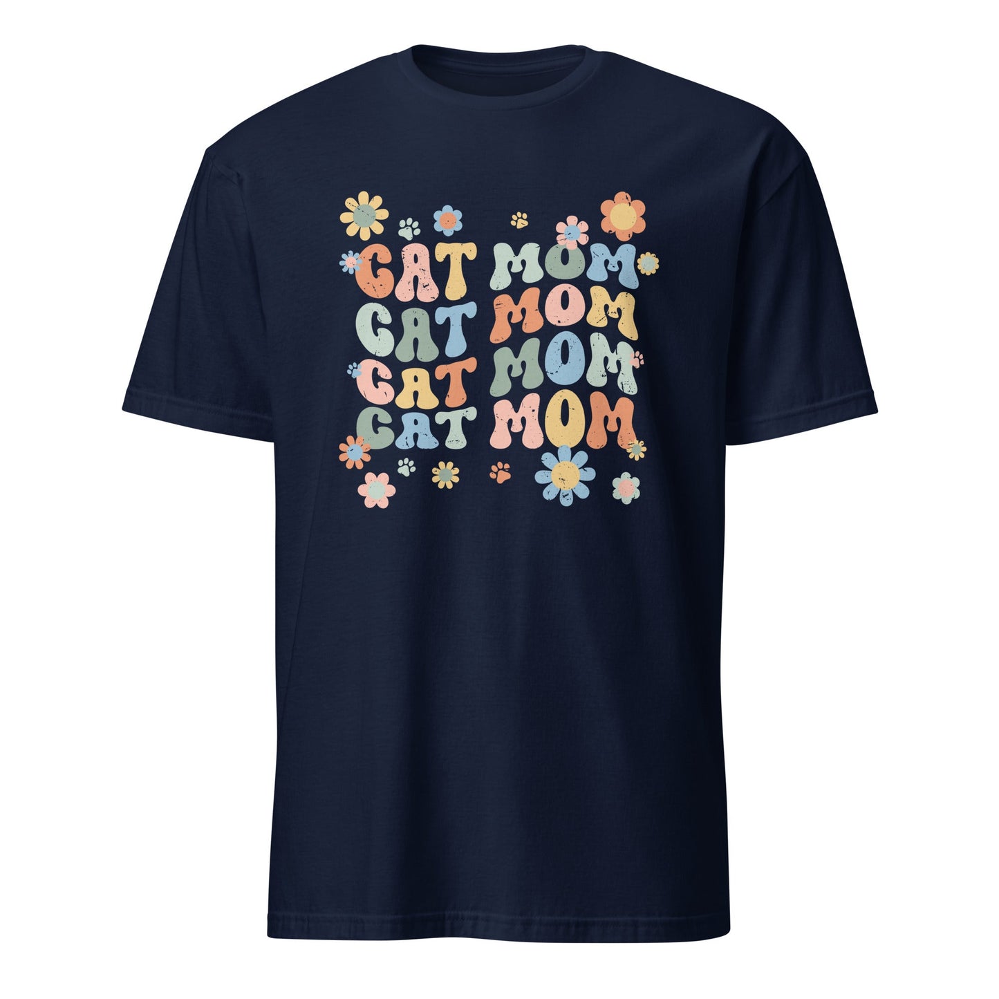 Cat Mom Groovy Text Shirt - Hi Doggi