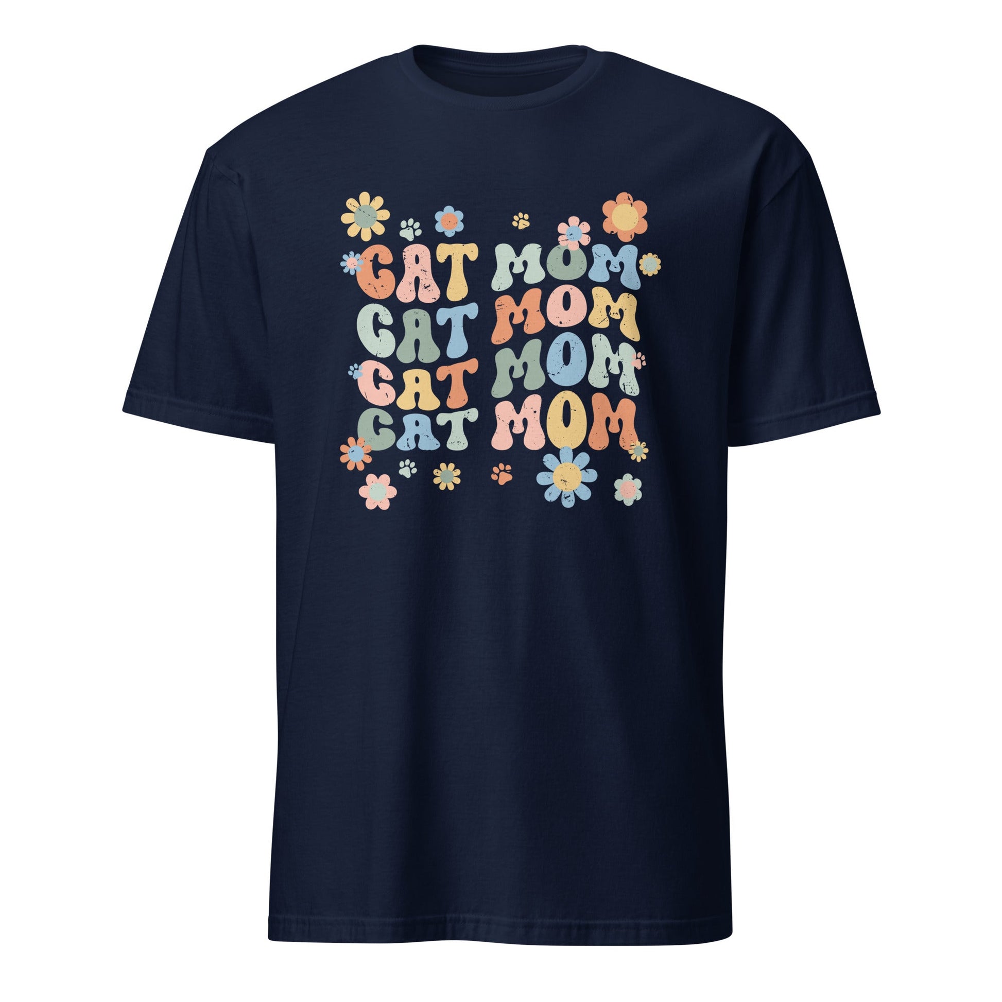 Cat Mom Groovy Text Shirt - Hi Doggi