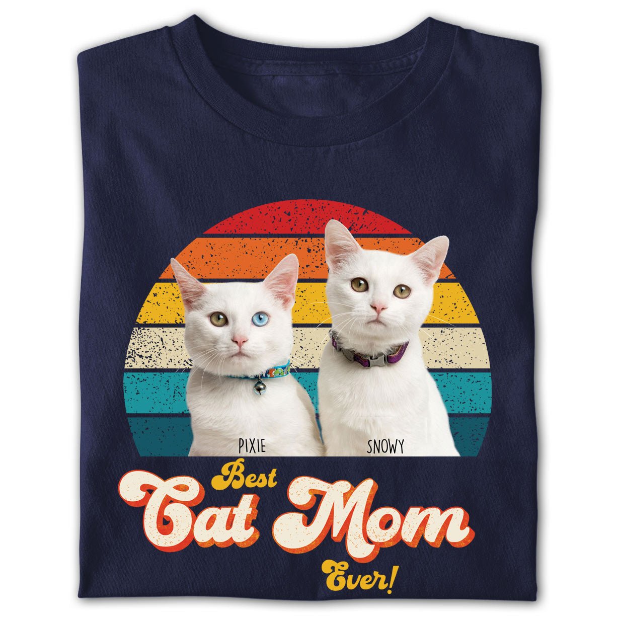 Cat Mom Photo Retro Shirt - Hi Doggi