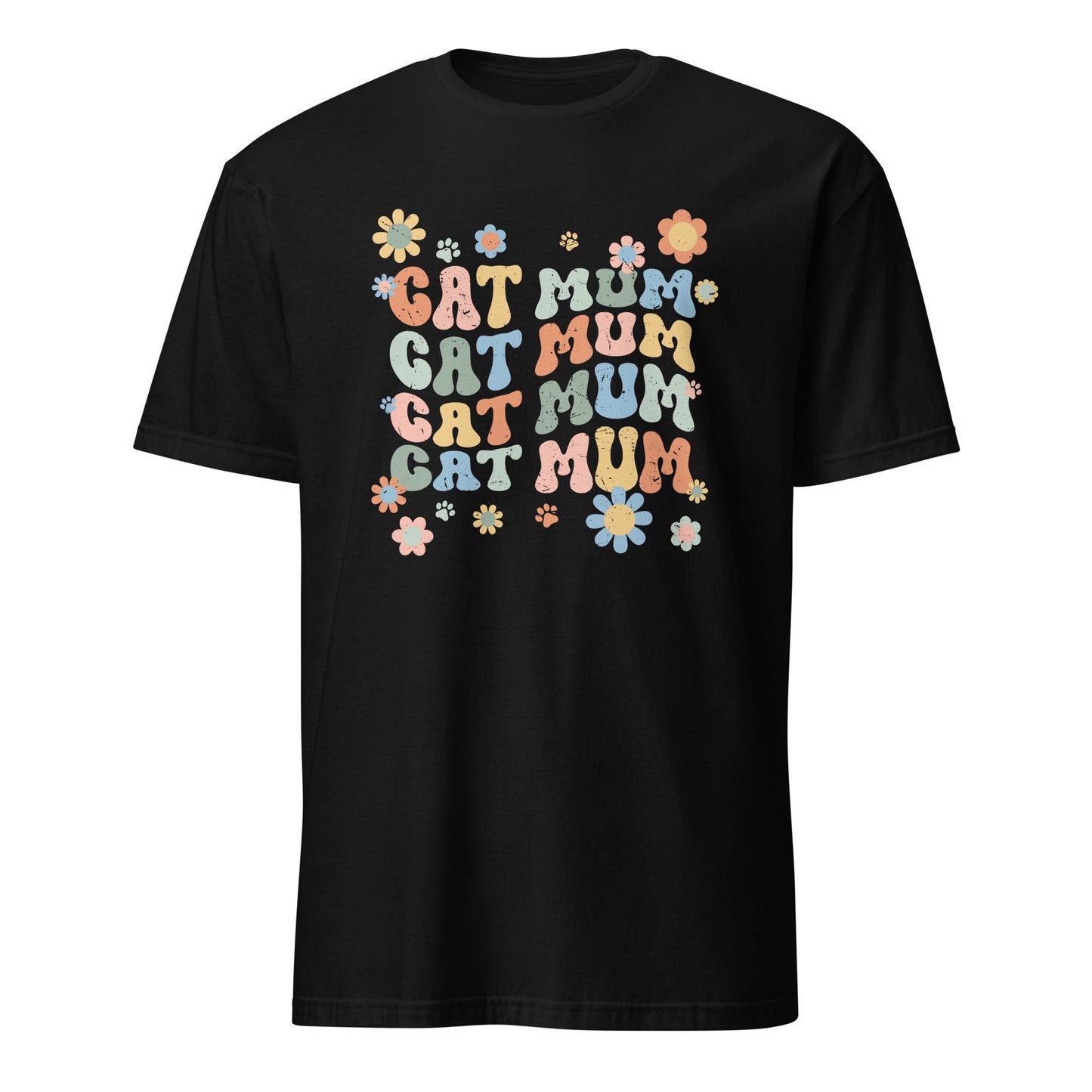 Cat Mum Groovy Text Shirt - Hi Doggi