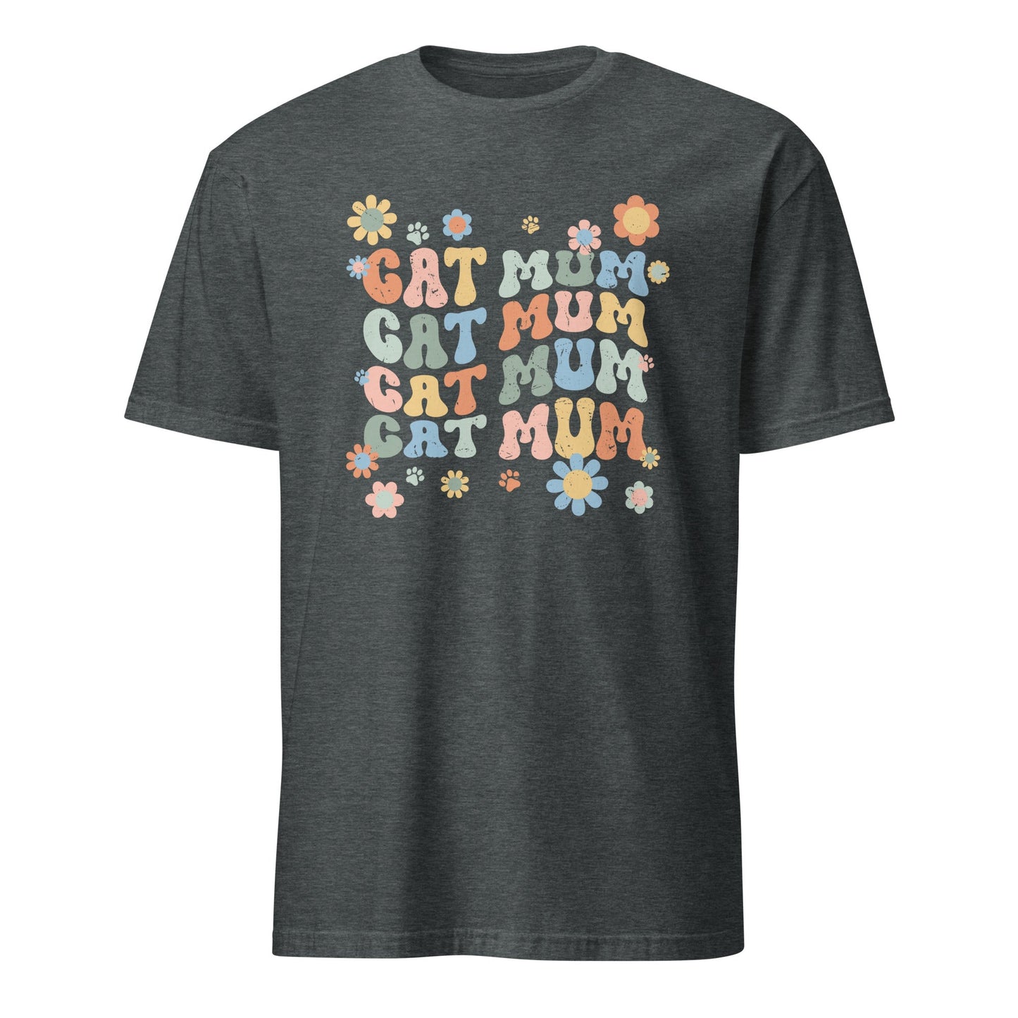 Cat Mum Groovy Text Shirt - Hi Doggi