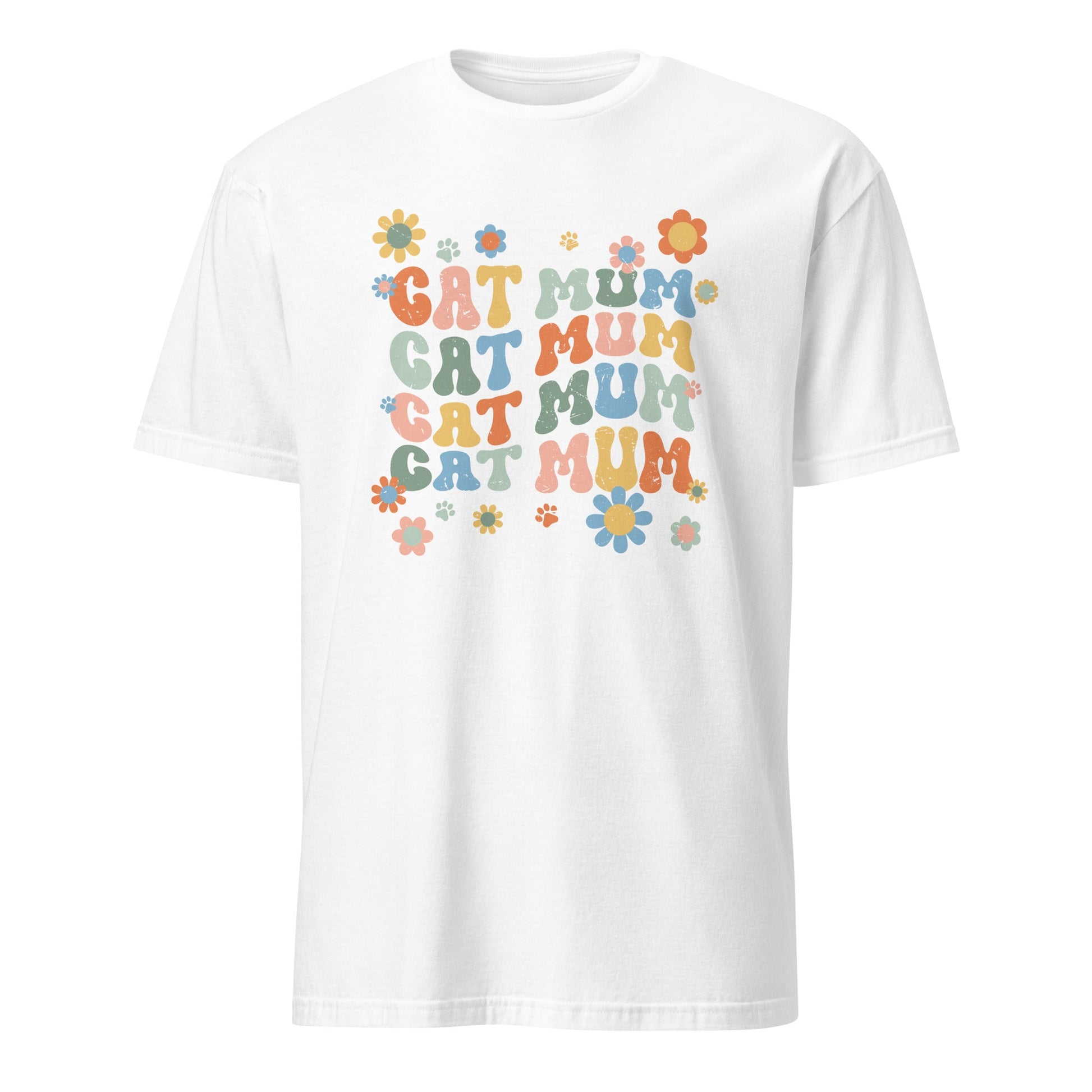 Cat Mum Groovy Text Shirt - Hi Doggi