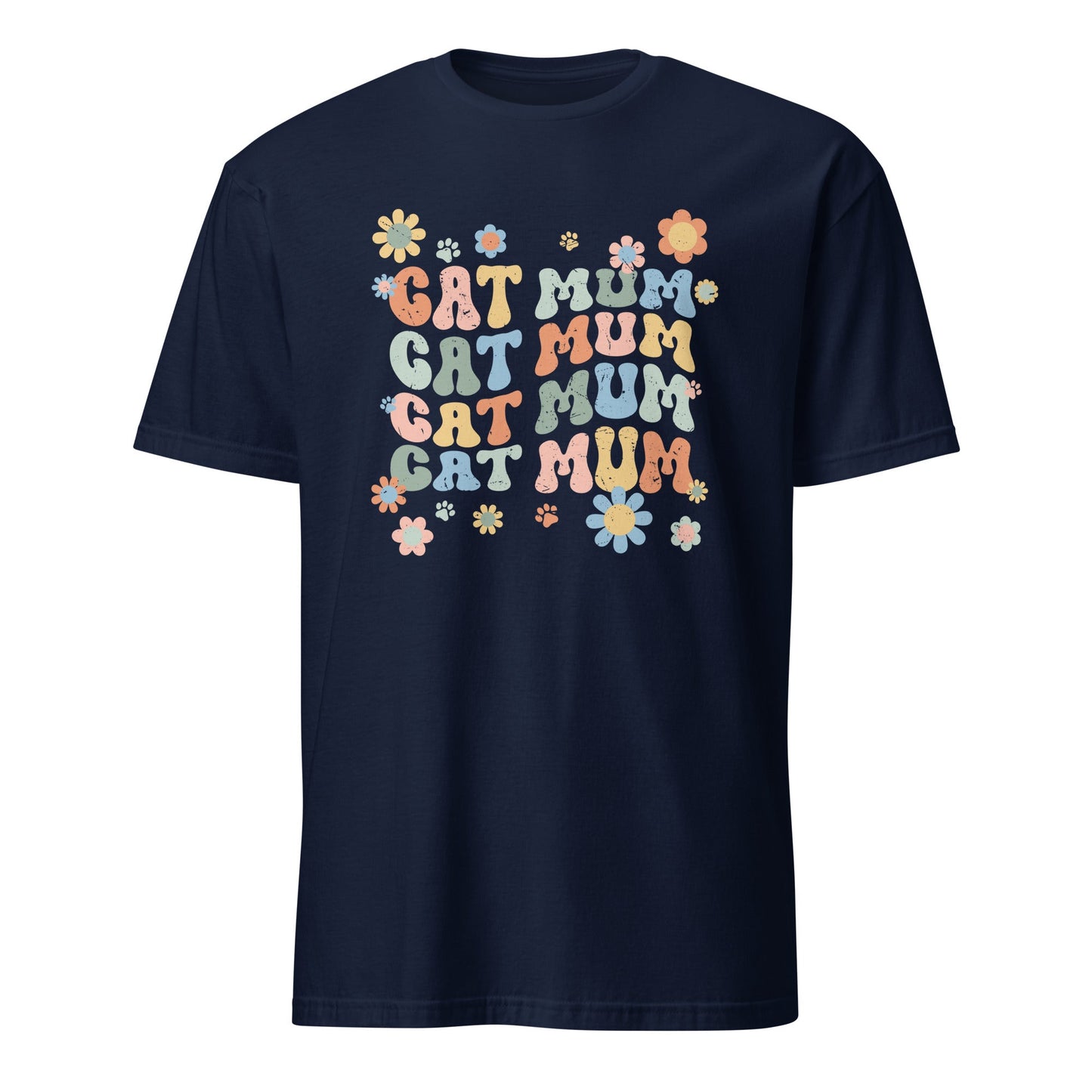 Cat Mum Groovy Text Shirt - Hi Doggi