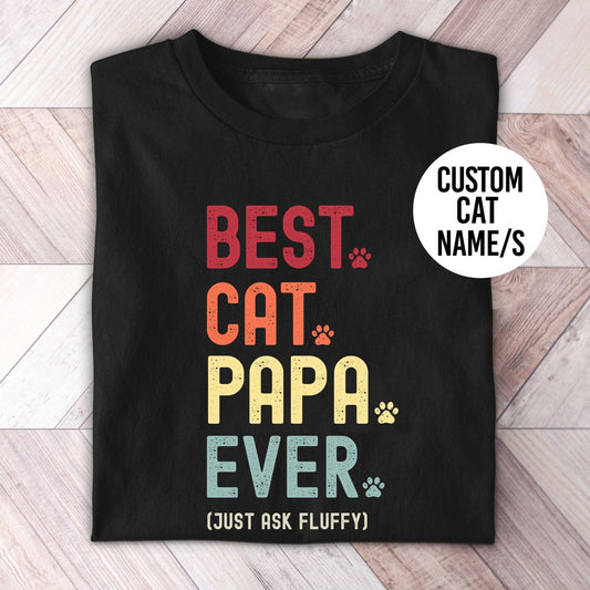 Cat Papa Just Ask Shirt - Hi Doggi