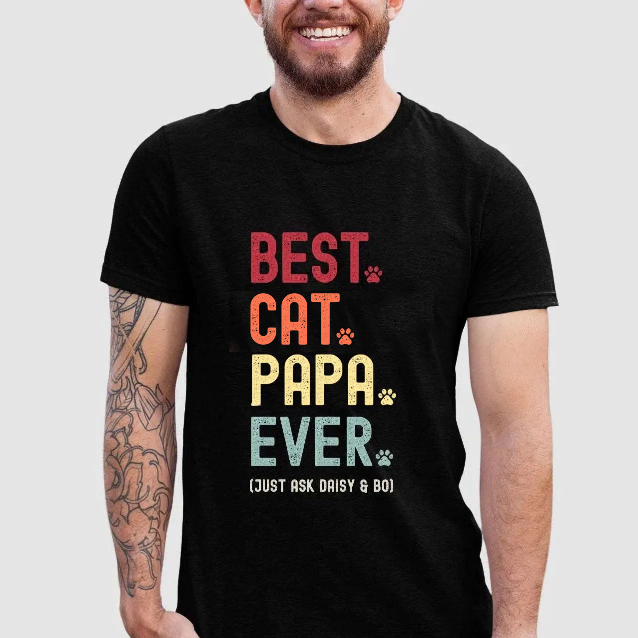 Cat Papa Just Ask Shirt - Hi Doggi