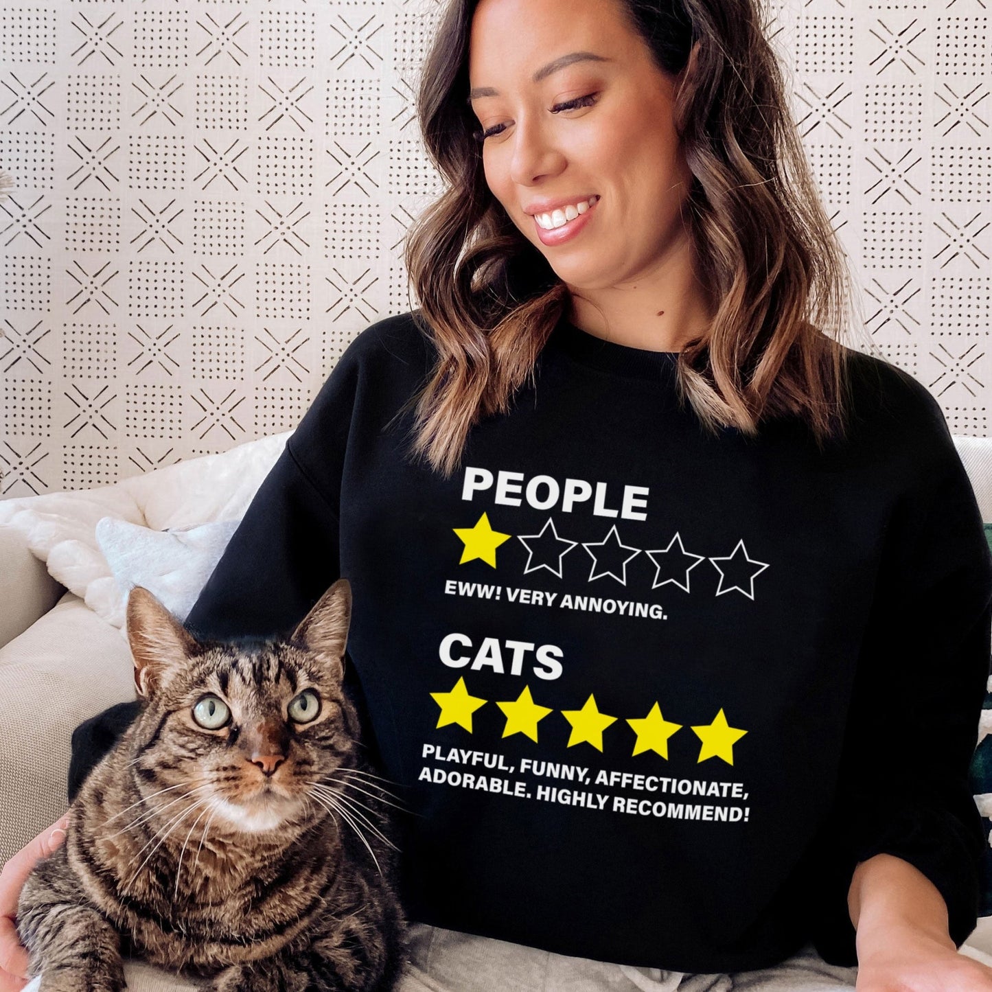 Cat Review Sweatshirt - Hi Doggi
