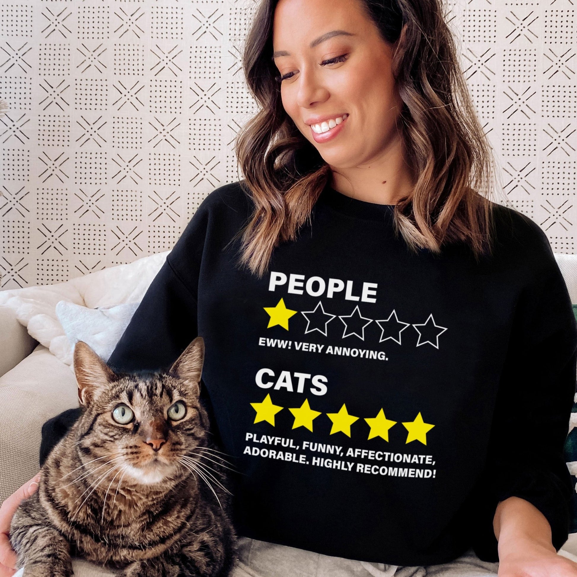 Cat Review Sweatshirt - Hi Doggi