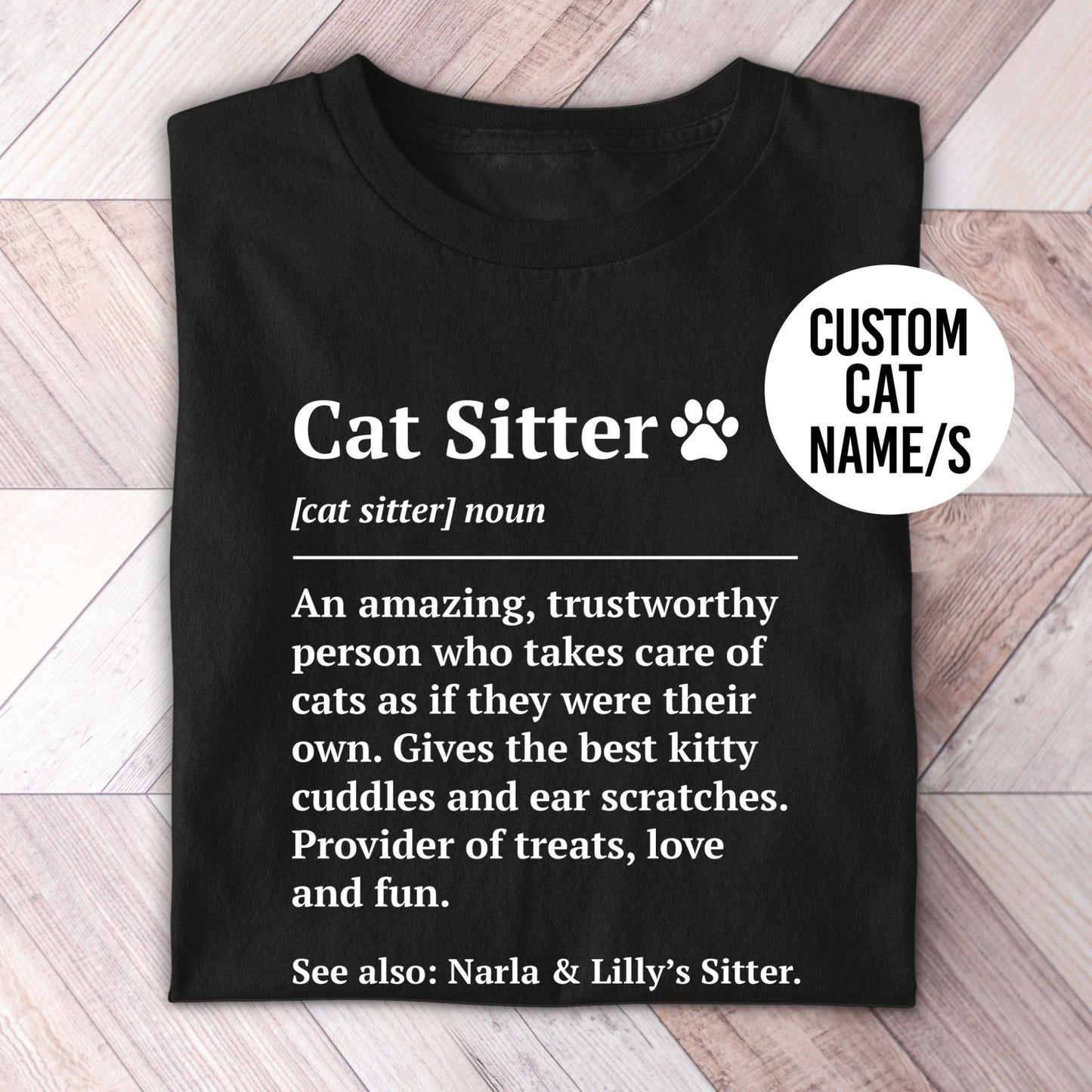 Cat Sitter Definition Shirt - Hi Doggi